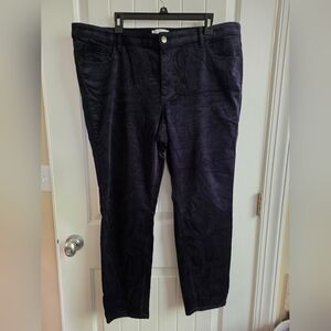 LOFT Dark Blue Corduroy Pants Plus Sz 34/18